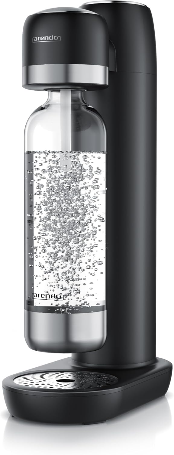 Detalle de Arendo Soda Maker Wassersprudler – BPA-freie 1000 ml Flasche, kompatibel mit 60 L CO2 Zylindern