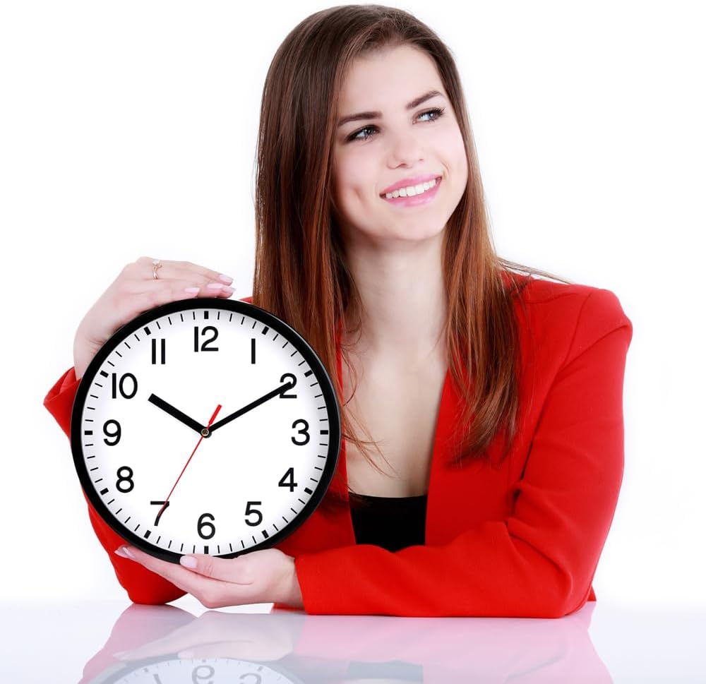 Thumbnail 5 de Wall Clock Silent Non Ticking 9" Quartz