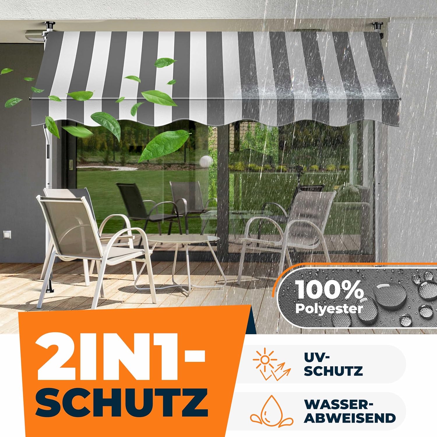 Thumbnail 3 de KESSER® Toldo Balcón con LED 💡, Resistente y Regulable, 400 cm