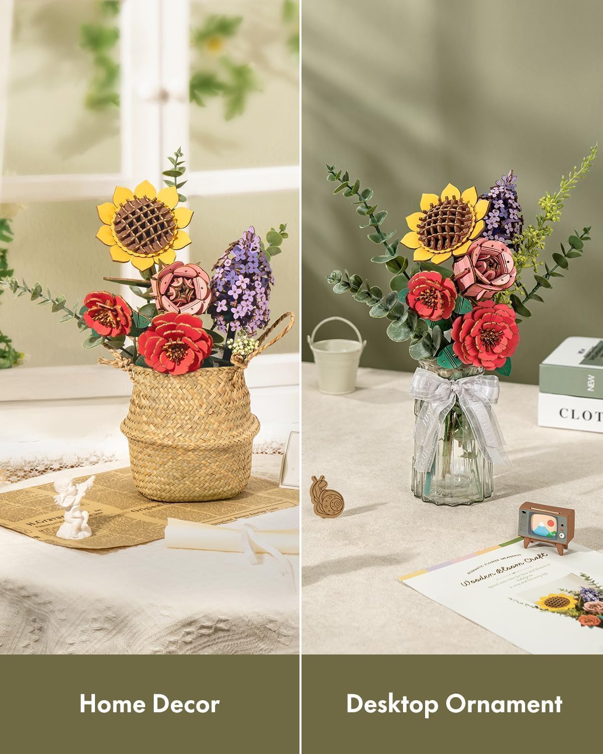 Detalle 2 de ROBOTIME Flowers TW01H 3D puzzle kit