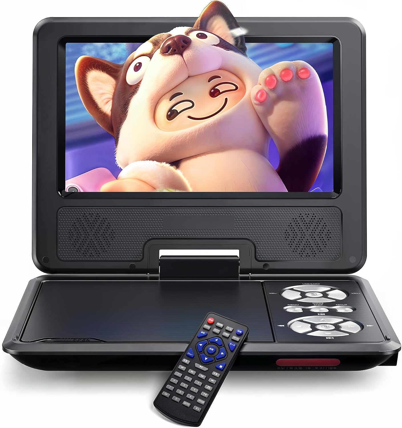 WOLFANG 9.5" Portable DVD Player, 7.5" screen 📀