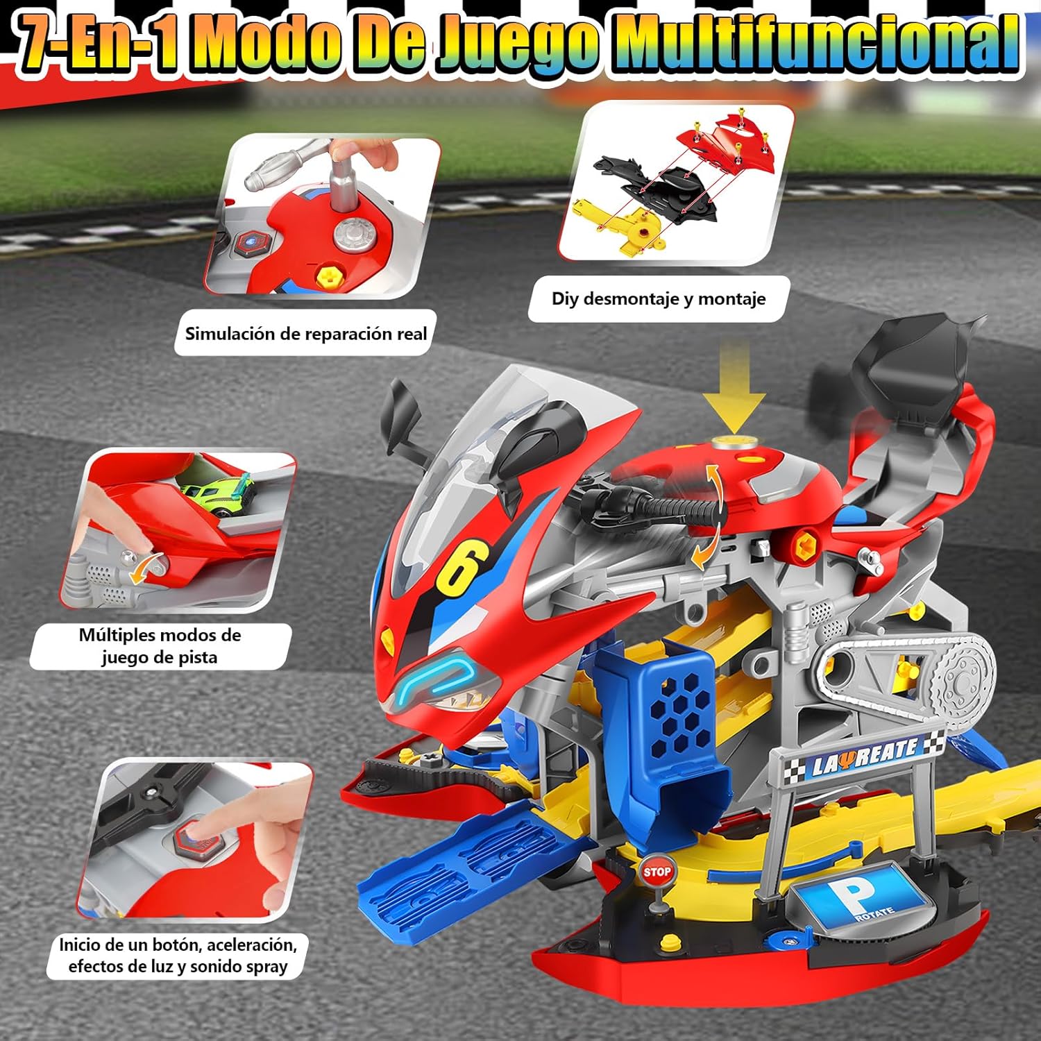 Detalle 2 de BuntWunder Moto Construir Niños 3-8 años