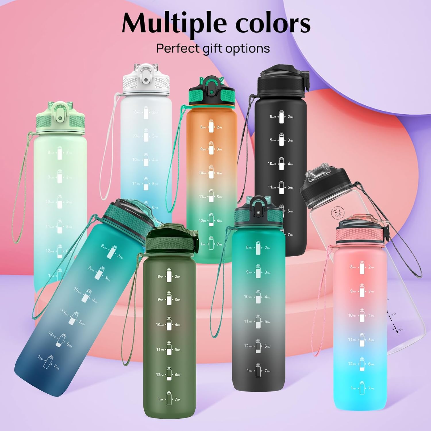 Thumbnail 4 de EYQ 1L Water Bottle with straw, 1 litre 💧