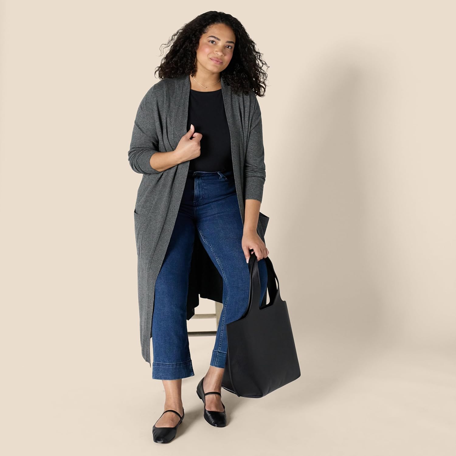 Thumbnail 5 de Amazon Essentials Women's Lightweight Floor Length Longline Cardigan