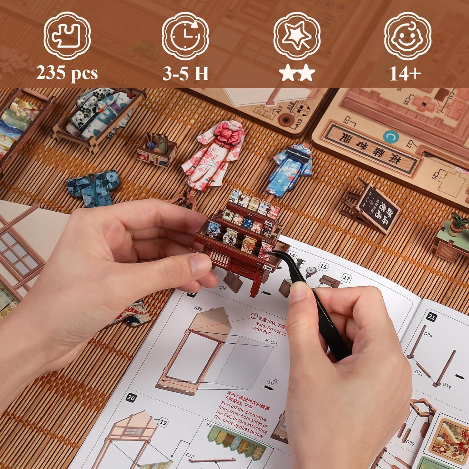 Thumbnail 6 de CUTEBEE Book Nook Kit Sakura O Kimono Shop