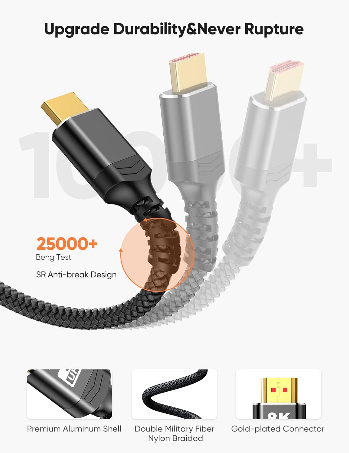 Thumbnail 2 de Highwings 8K HDMI Cable 6.6FT