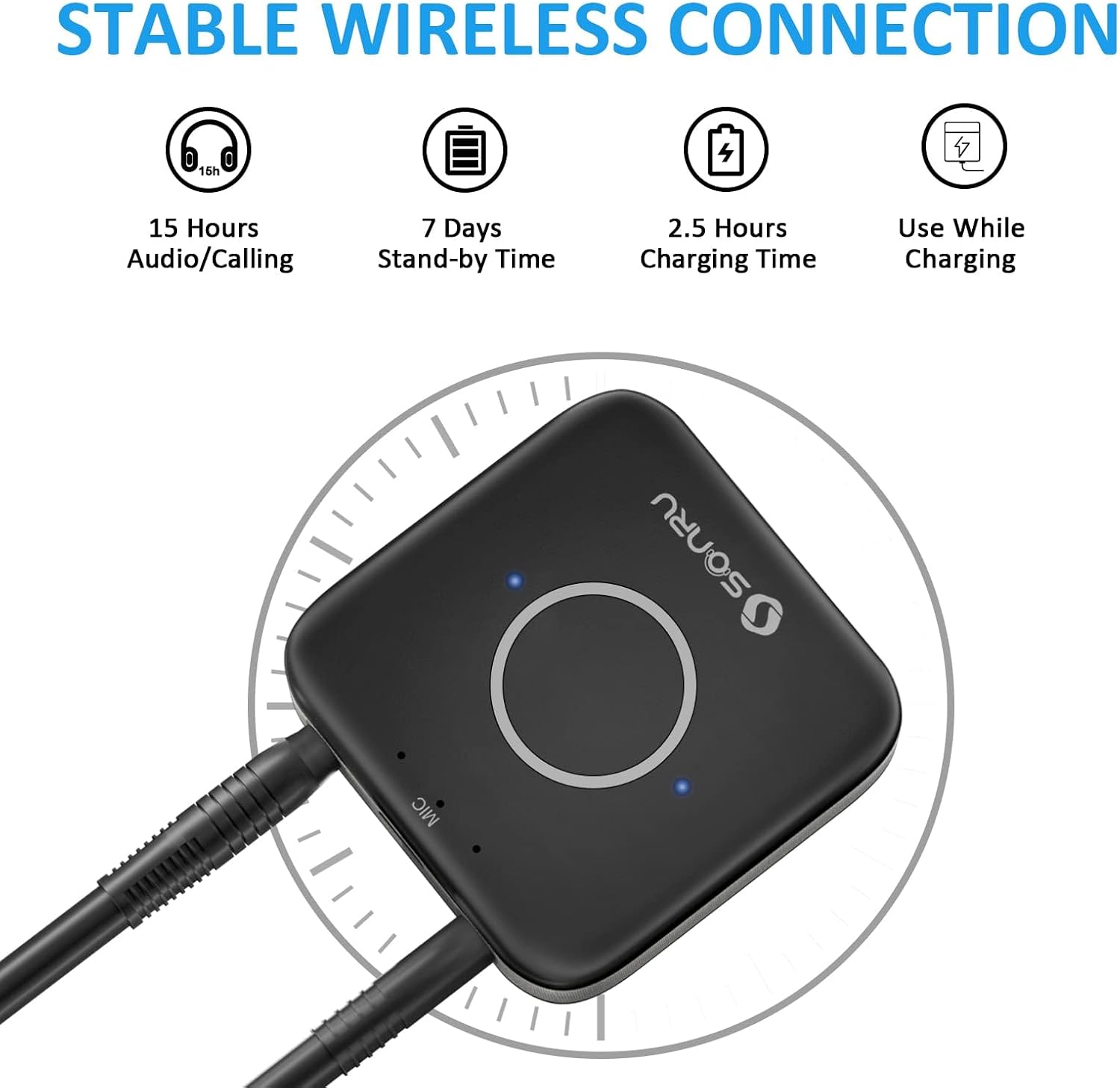 Thumbnail 5 de SONRU Bluetooth 5.3 Adapter for Hi‑Fi audio