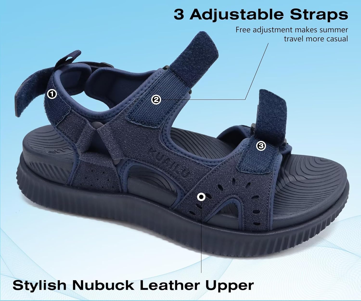 Thumbnail 2 de KuaiLu Herren Wandersandalen – orthopädische Recovery Trekkingsandalen für Sommer & Outdoor (Gr. 40–48)