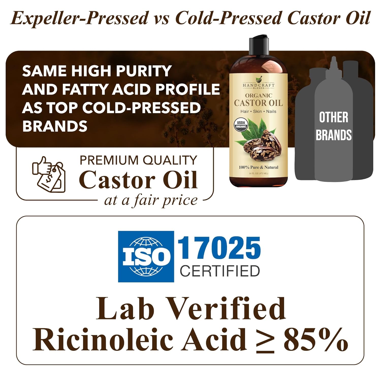 Detalle 2 de Handcraft Blends Organic Castor Oil, 16 fl oz ⚙