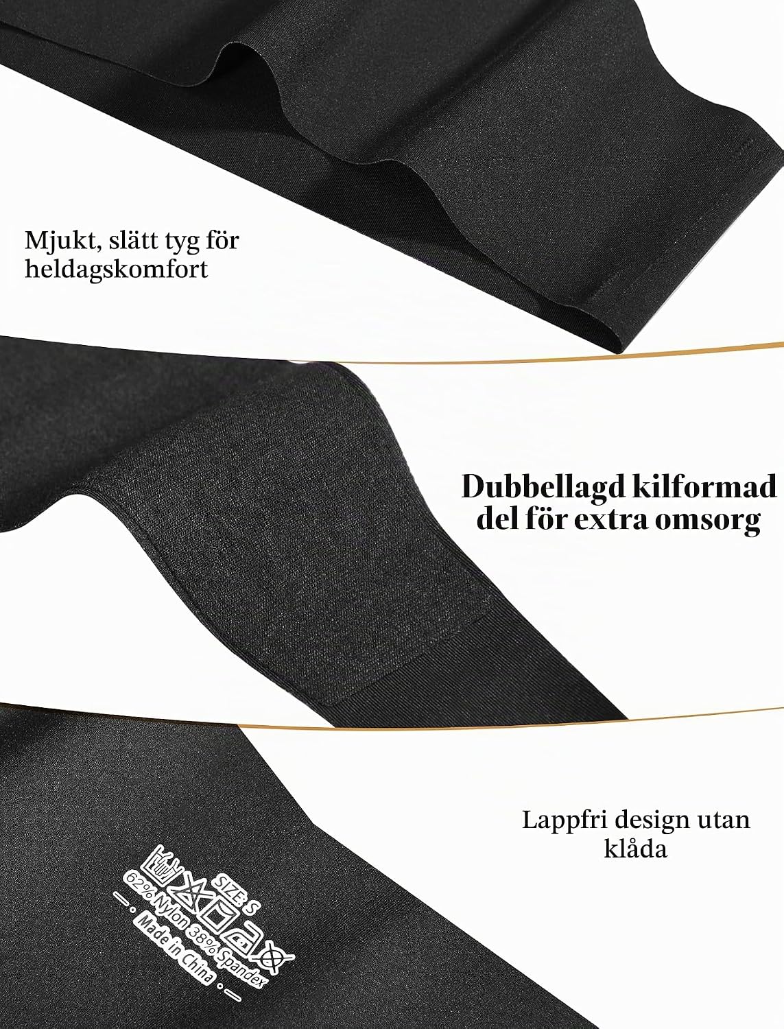 Detalle 2 de ANSUKOO stringtrosor, sömlös V-skärning, mjuk modell i 6-pack