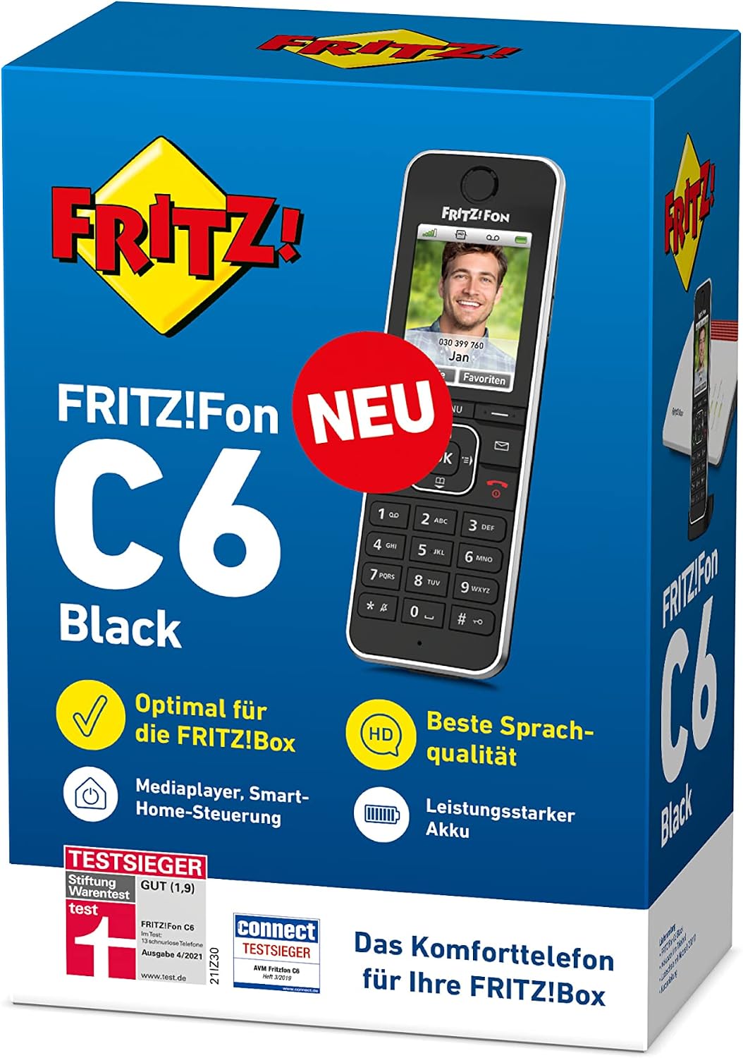 Detalle 2 de FRITZ!Fon C6 – bezprzewodowy telefon DECT z identyfikacją połączeń