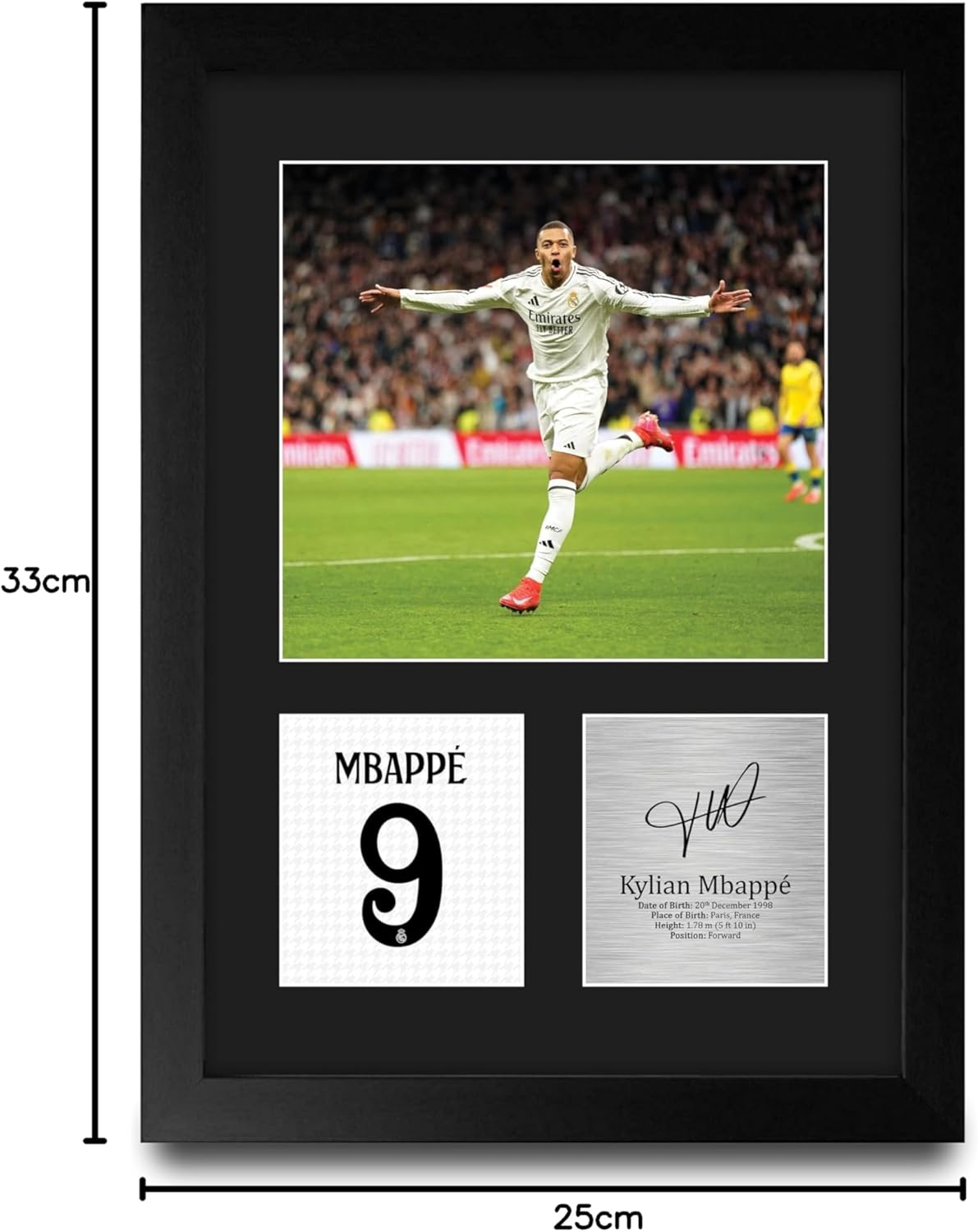 Thumbnail 2 de HWC Trading Kylian Mbappe Real Madrid Gifts Printed Signed Autograph Picture - A4 Portrait Framed