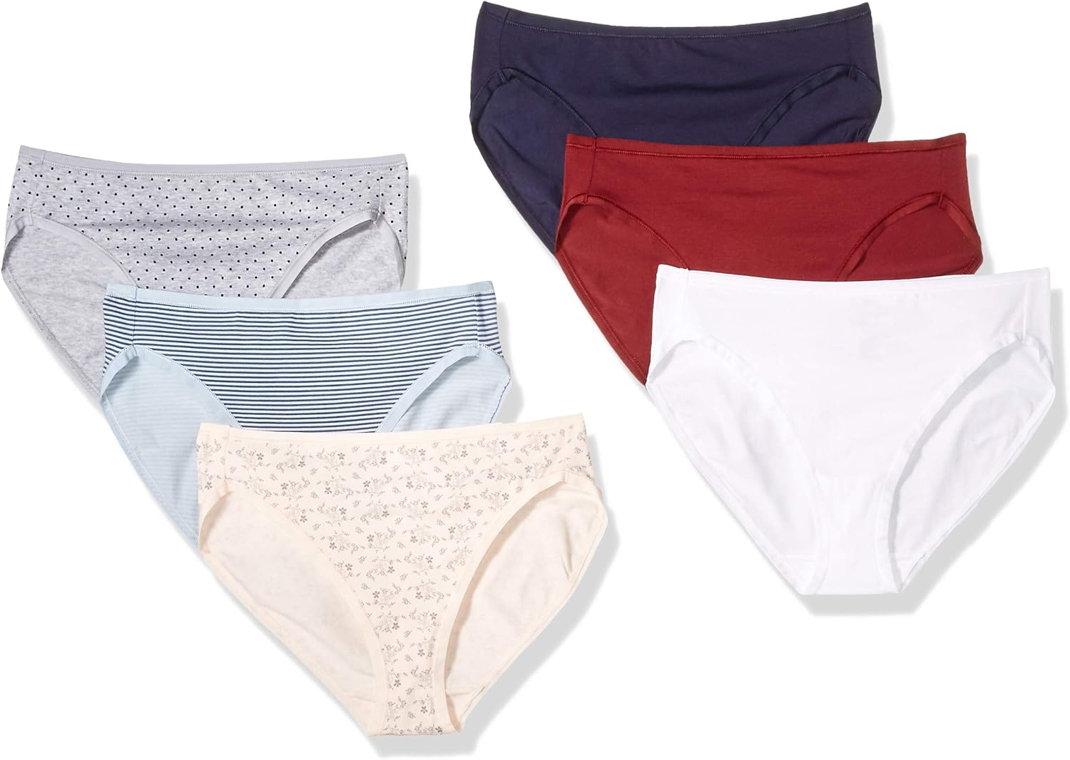Detalle de Amazon Essentials Damen Slip aus Baumwolle mit hohem Beinausschnitt – in Übergröße erhältlich