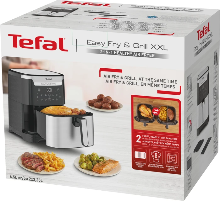 Thumbnail 4 de Tefal Easy Fry & Grill XXL EY801D Heißluftfritteuse mit 2 Garzonen und Grillplatte