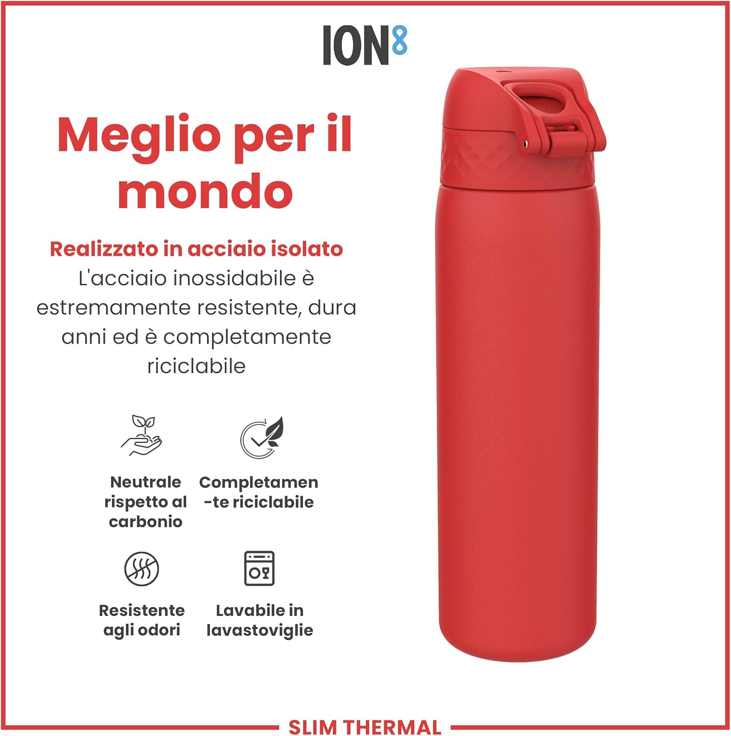 Thumbnail 4 de ION8 Borraccia Termica in Acciaio Isolato 500ml – Resistente, a Prova di Perdite e Facile da Aprire
