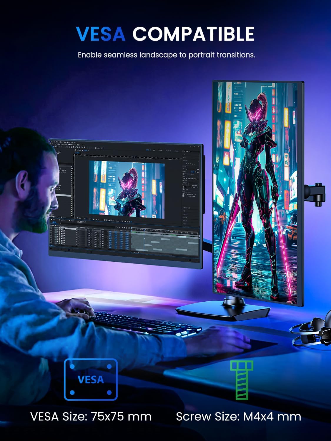 Thumbnail 6 de UPERFECT 24,5 Zoll 2K 165Hz Portable Monitor