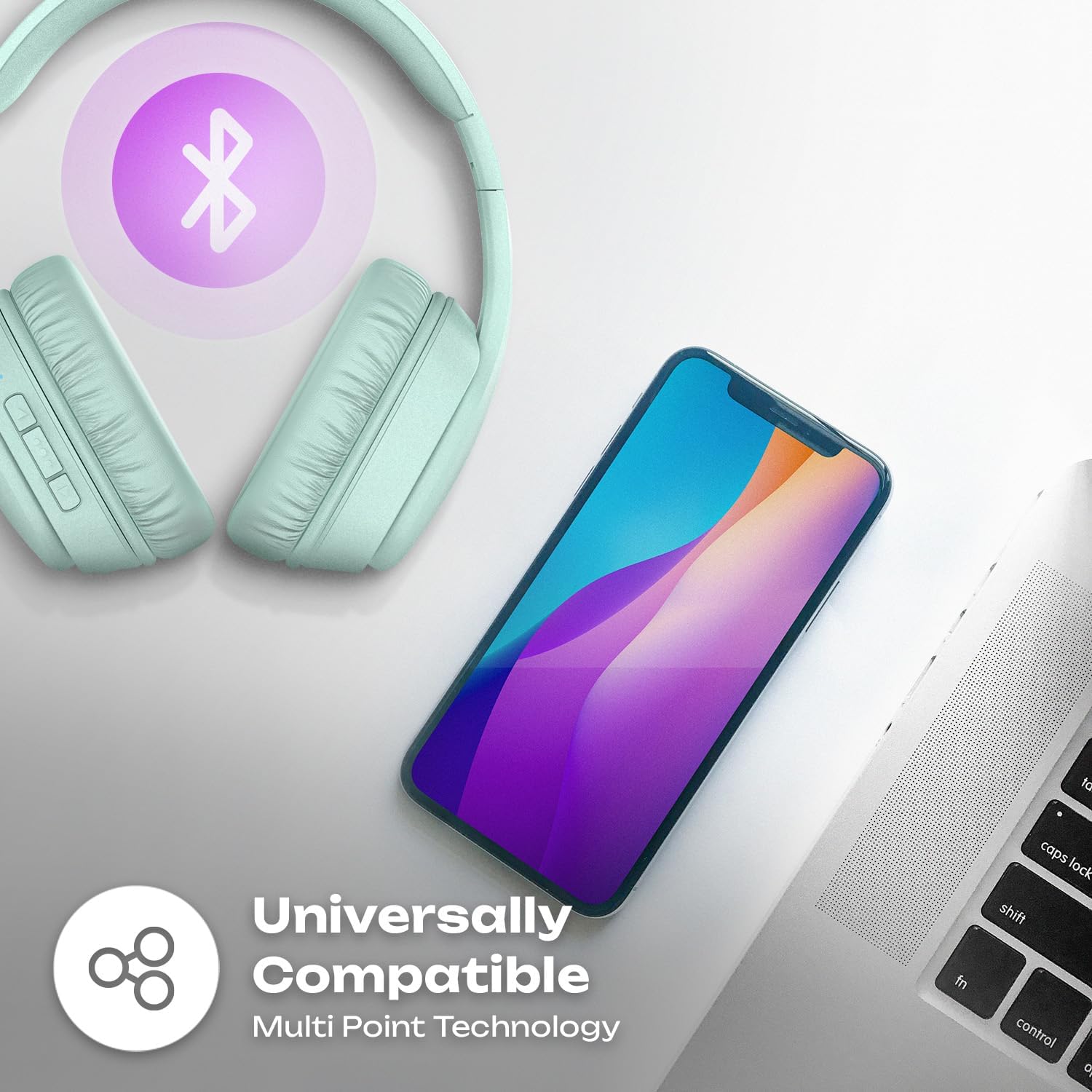 Thumbnail 5 de PowerLocus Wireless Headphones Over Ear: Long-Lasting Battery, Foldable Design and USB-C Fast Charge