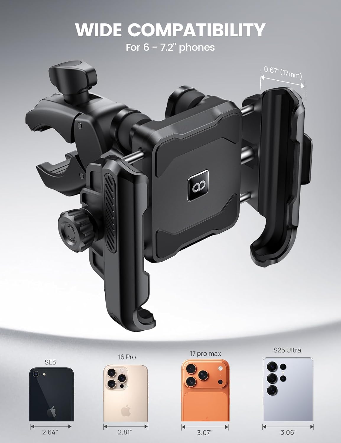 Detalle de Lamicall Motorcycle Bike Phone Mount - Upgrade Vibration Dampener for Camera-Friendly Ride