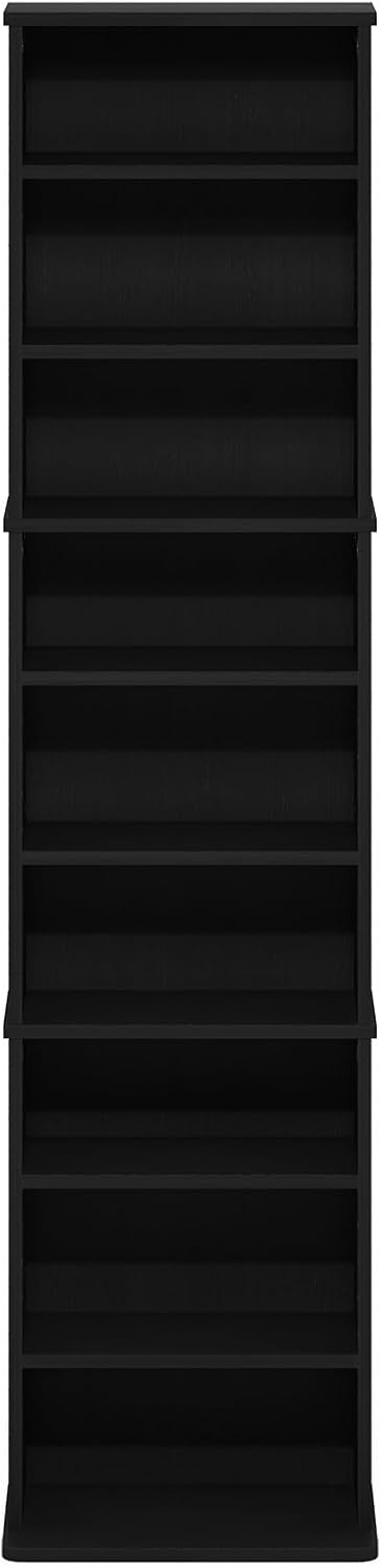 Thumbnail 6 de Furinno Jaya 9-Shelf Tall Narrow DVD Shelf: Adjustable Media Storage in Dark Americano