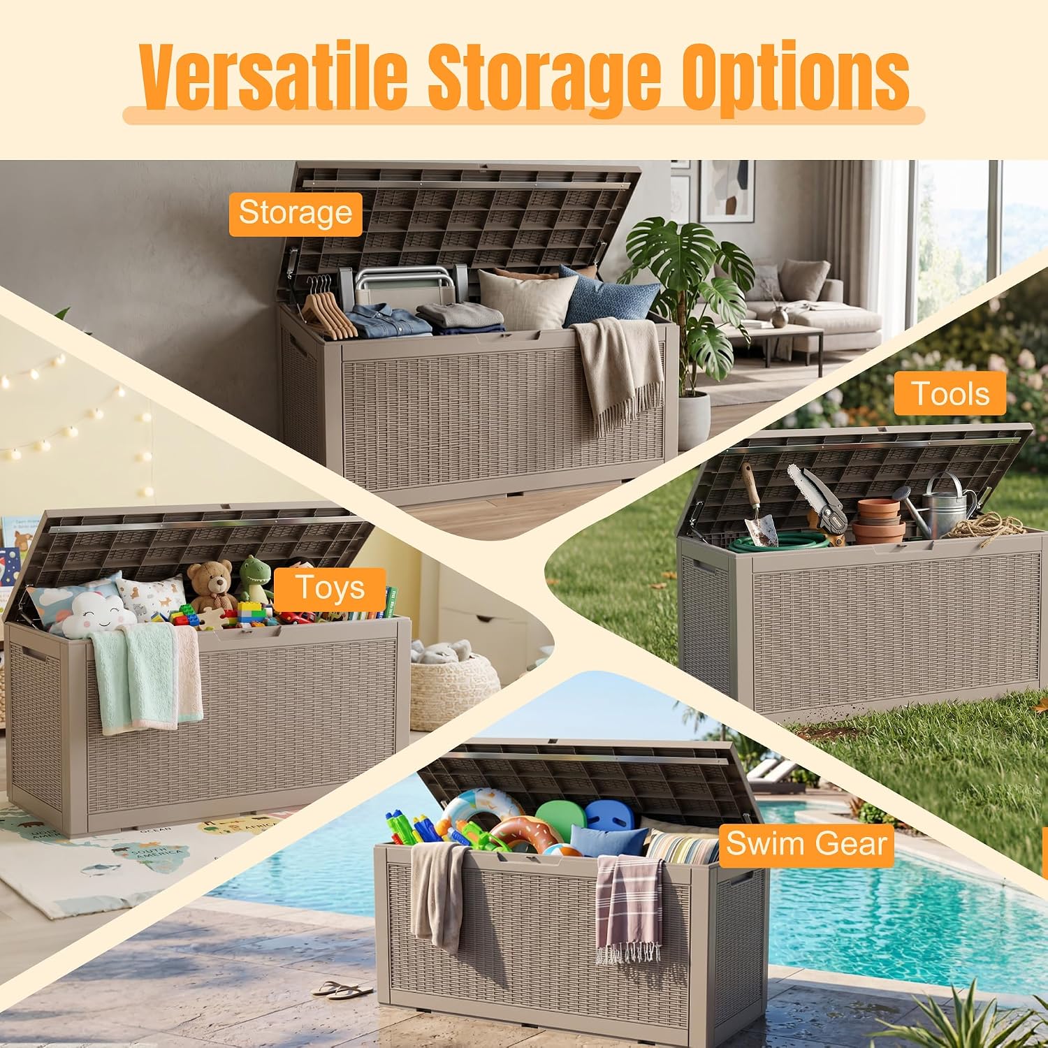 Detalle de Outdoor Storage Box 160-Gallon