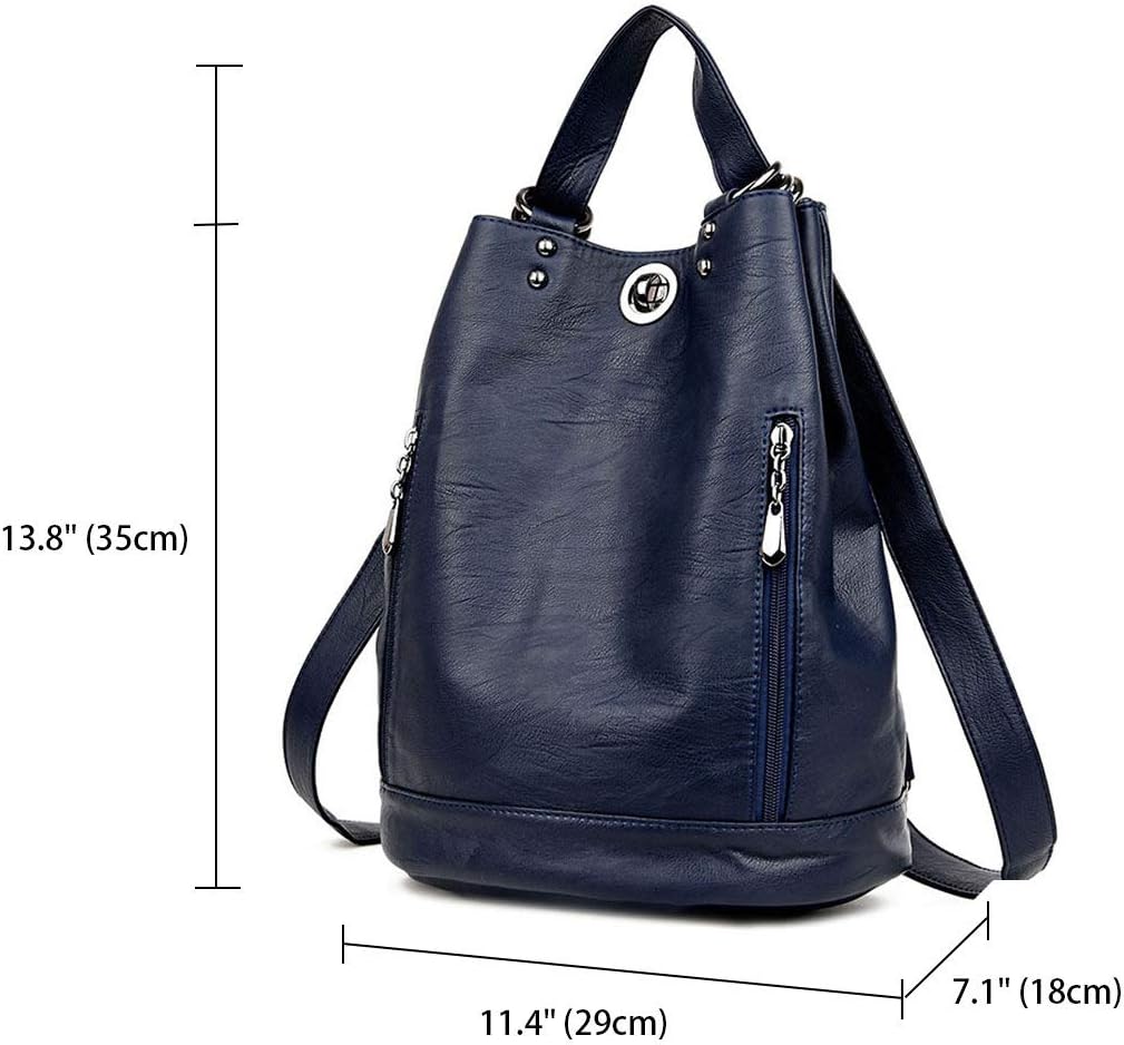 Thumbnail 2 de DEERWORD Donna Borsa a Zaino Elegante con Zainetto, PU pelle, 29x18x35 cm