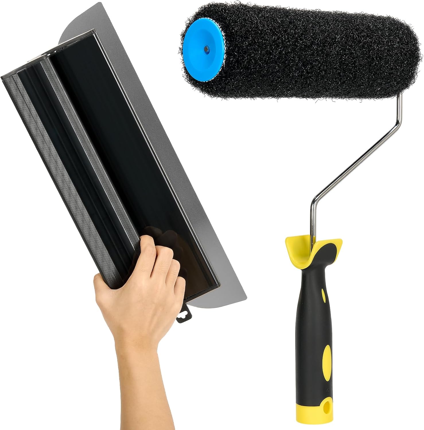 Detalle de Drywall Skimming Blade Smoothing Spatula for Plastering — 16inch / 40cm with Paint Roller Cover