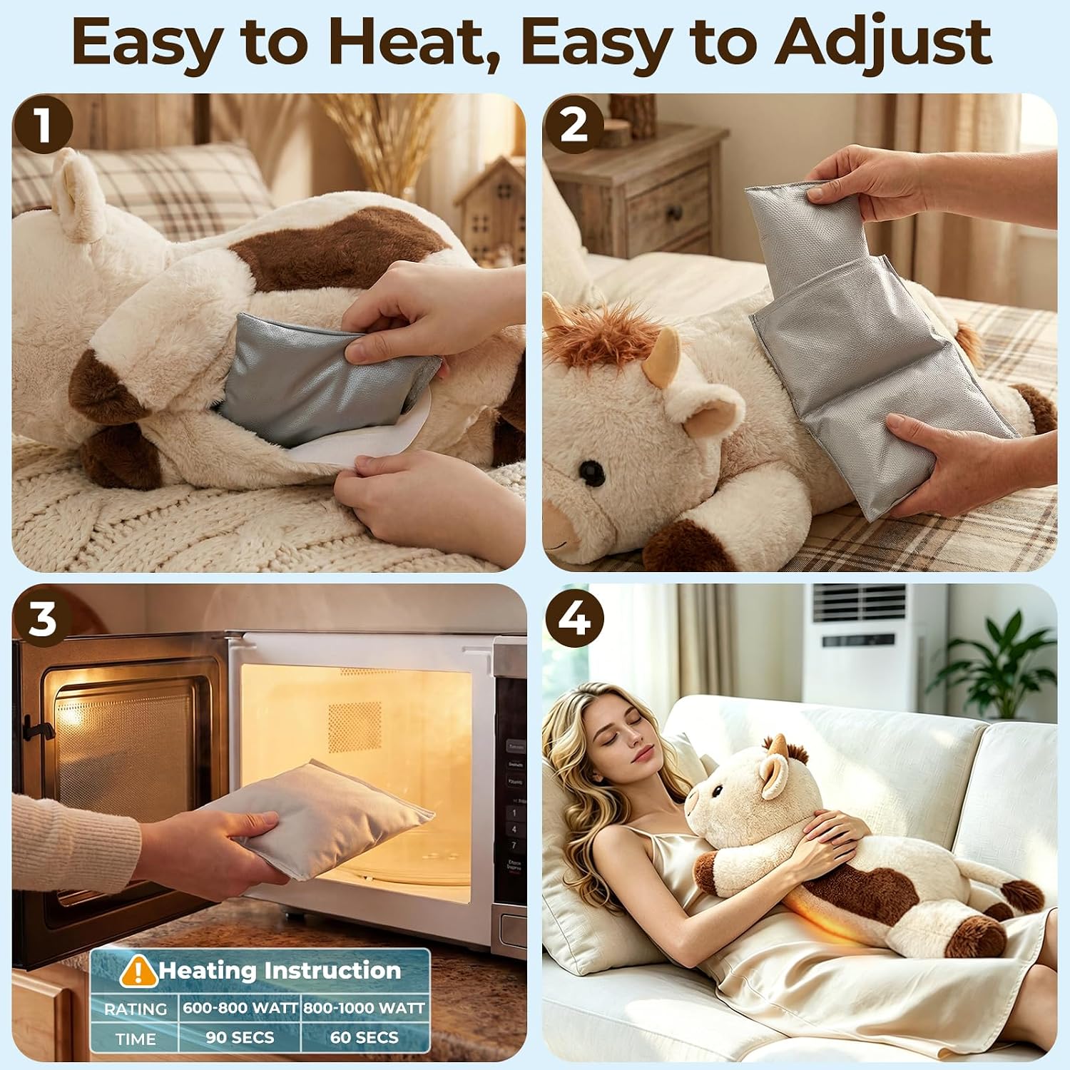 Thumbnail 3 de Mewaii 23-Inch Weighted Cow Plush