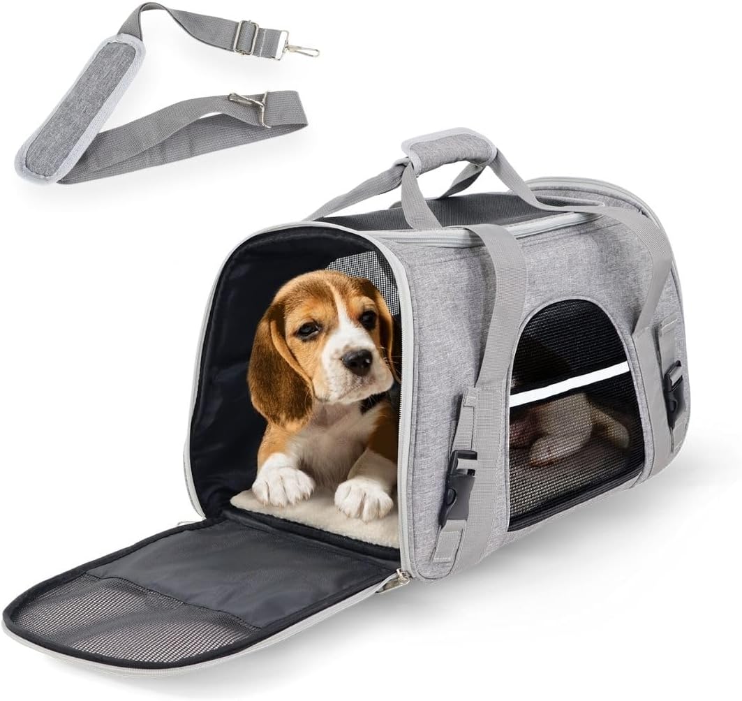 Detalle de Mobiclinic® pets Bronco: Trasportino pieghevole per cani e gatti, ventilato e multi-accesso (48x25x30 cm)