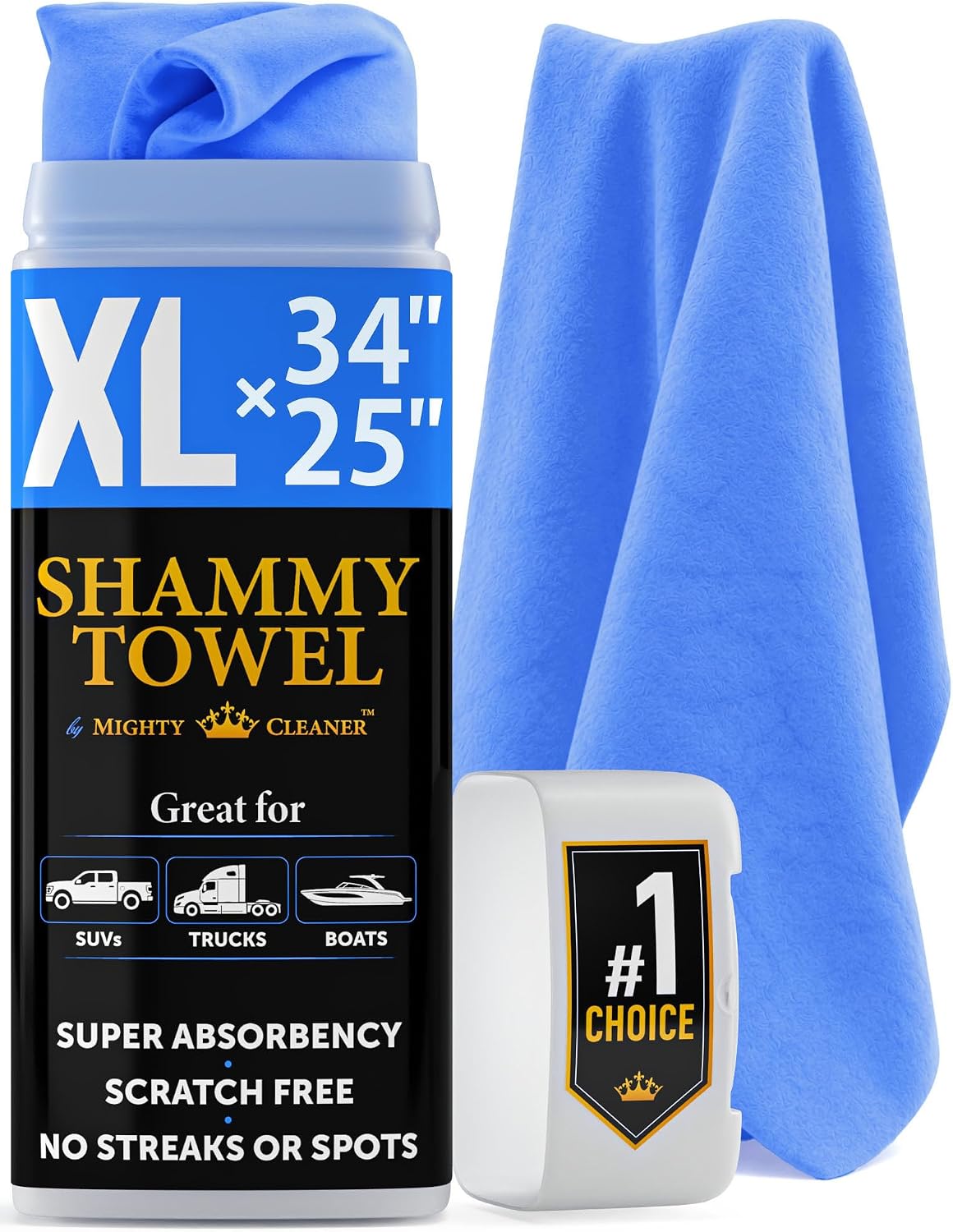 Detalle de Mighty Cleaner XL Shammy Towel for Car, 34 x 25-Inch PVA Chamois