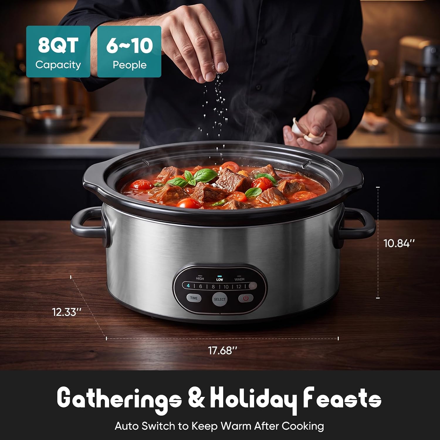Detalle 2 de OLIXIS Slow Cooker, 8 Quart