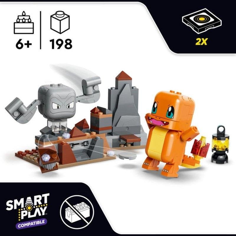 Thumbnail 1 de LEGO Pokémon SMART Play Duelo de Charmander y Geodude en la Caverna 72157 (198 piezas)
