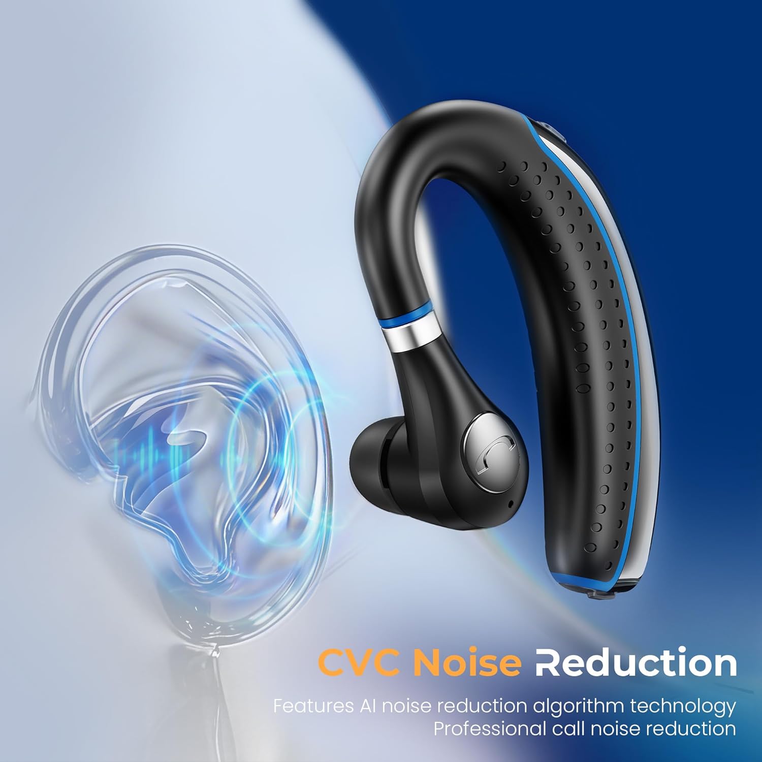 Thumbnail 6 de Bluetooth Headset with Noise Canceling Microphone and 56H Battery, Ultralight 0.53oz V5.3