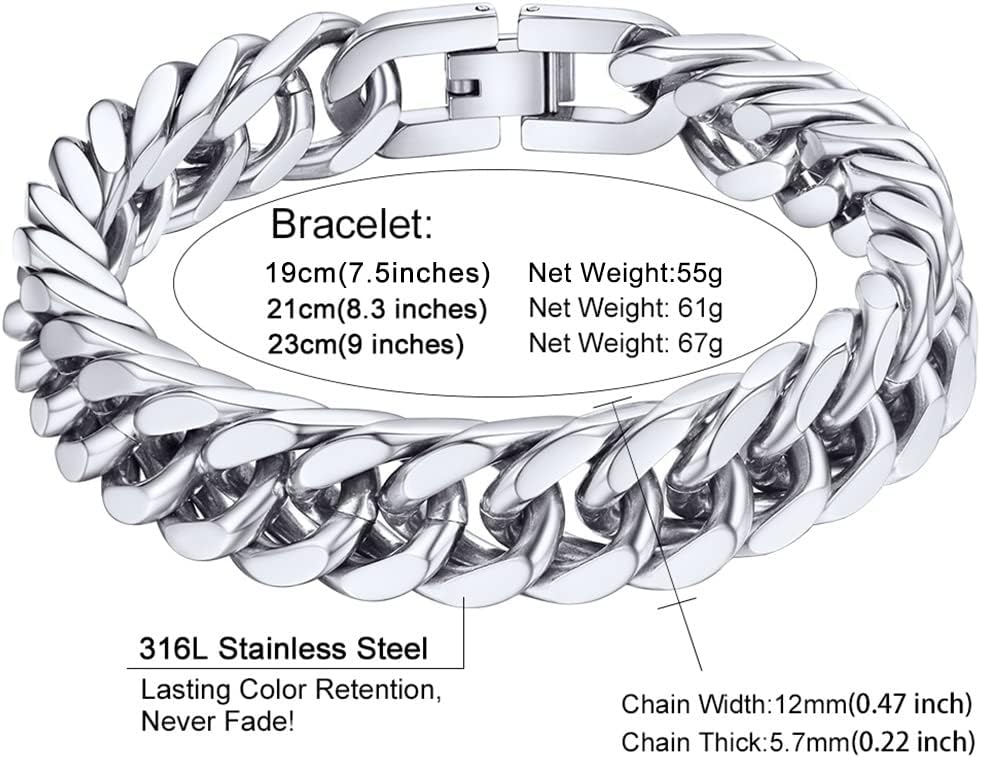 Detalle 2 de ChainsHouse Bracelet Acier 12 mm 21 cm