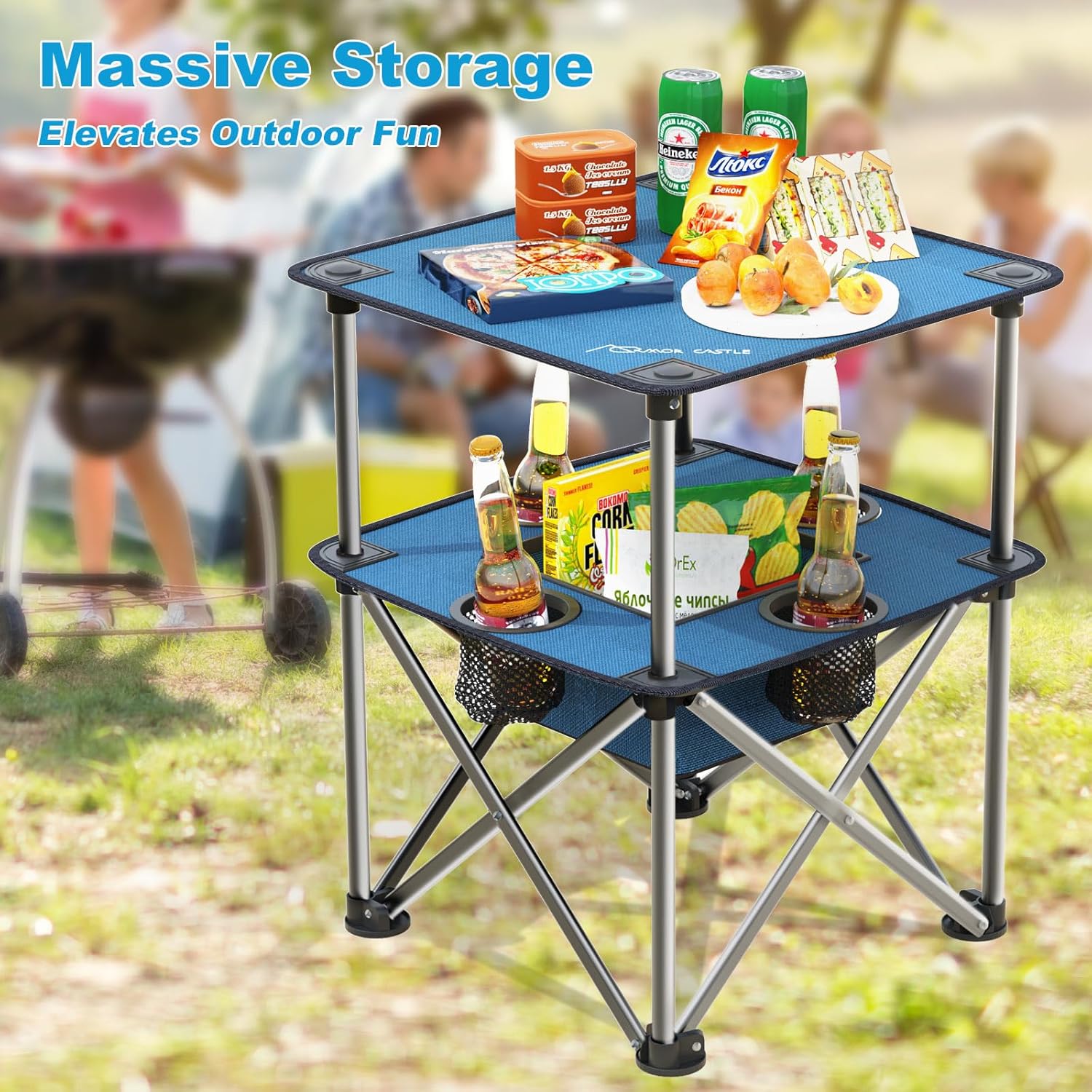 Thumbnail 5 de ARMOR CASTLE Folding Camping Table with 4 Cup Holders 🏕️