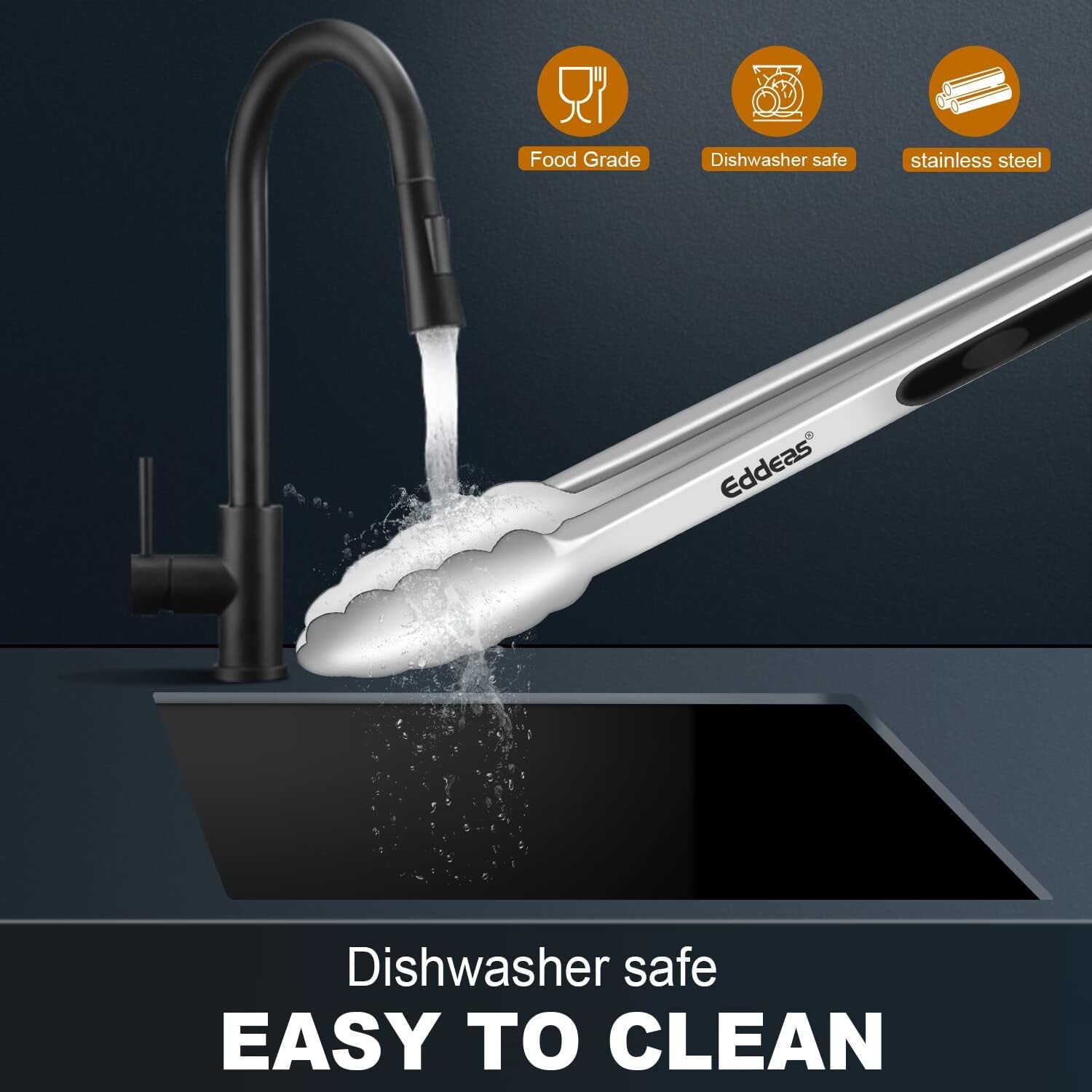 Thumbnail 4 de Heat Resistant Kitchen Tongs 7/9/12in 🍴