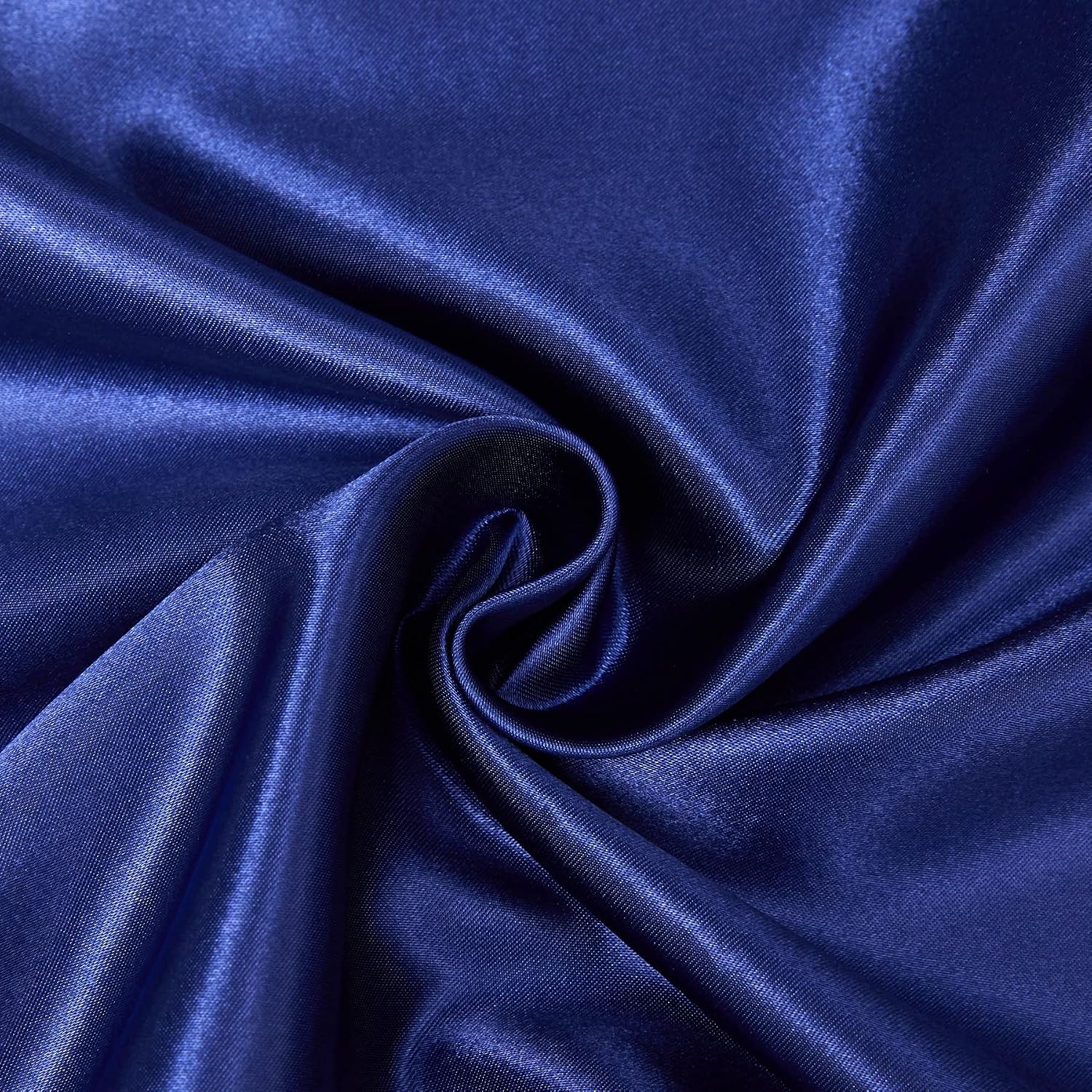 Detalle de Drap Housse 180x200 cm Bonnet 30 cm Bleu Marine – Satin Microfibre, Respirant et Élégant