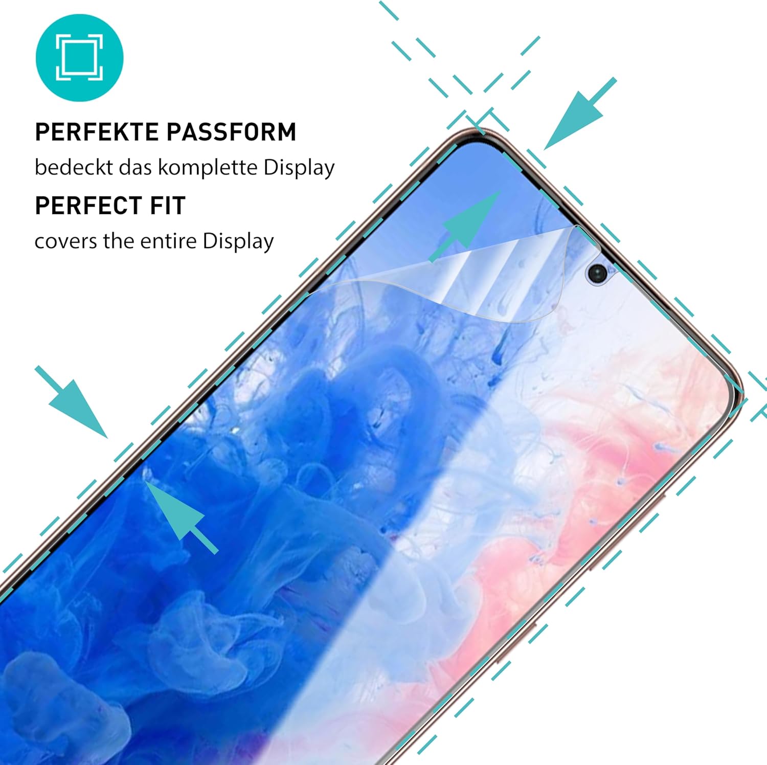 Thumbnail 1 de SmarTect TPU Screen Protector for Samsung Galaxy S21, 2 Films and 2 Camera Protectors