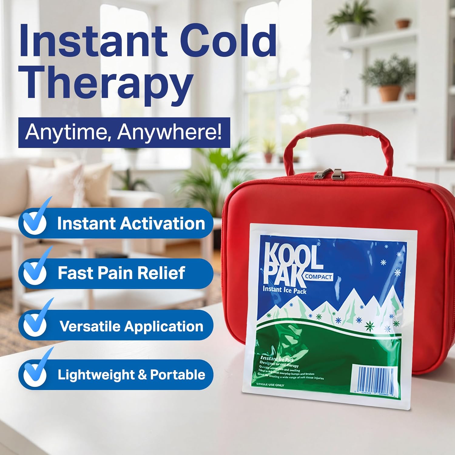 Thumbnail 1 de Koolpak 15 x 15 cm Compact Instant Cold Ice Pack