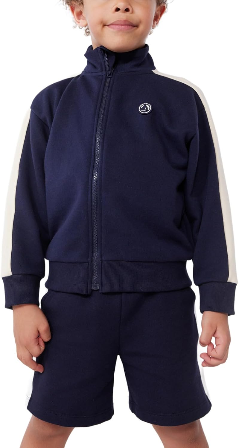 Thumbnail 5 de Petit Bateau Sweatshirt zippé A Zip Garçon – coton uni, qualité et confort durable