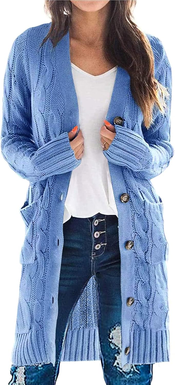 Thumbnail 6 de PRETTYGARDEN Long Cable Knit Cardigan 2025
