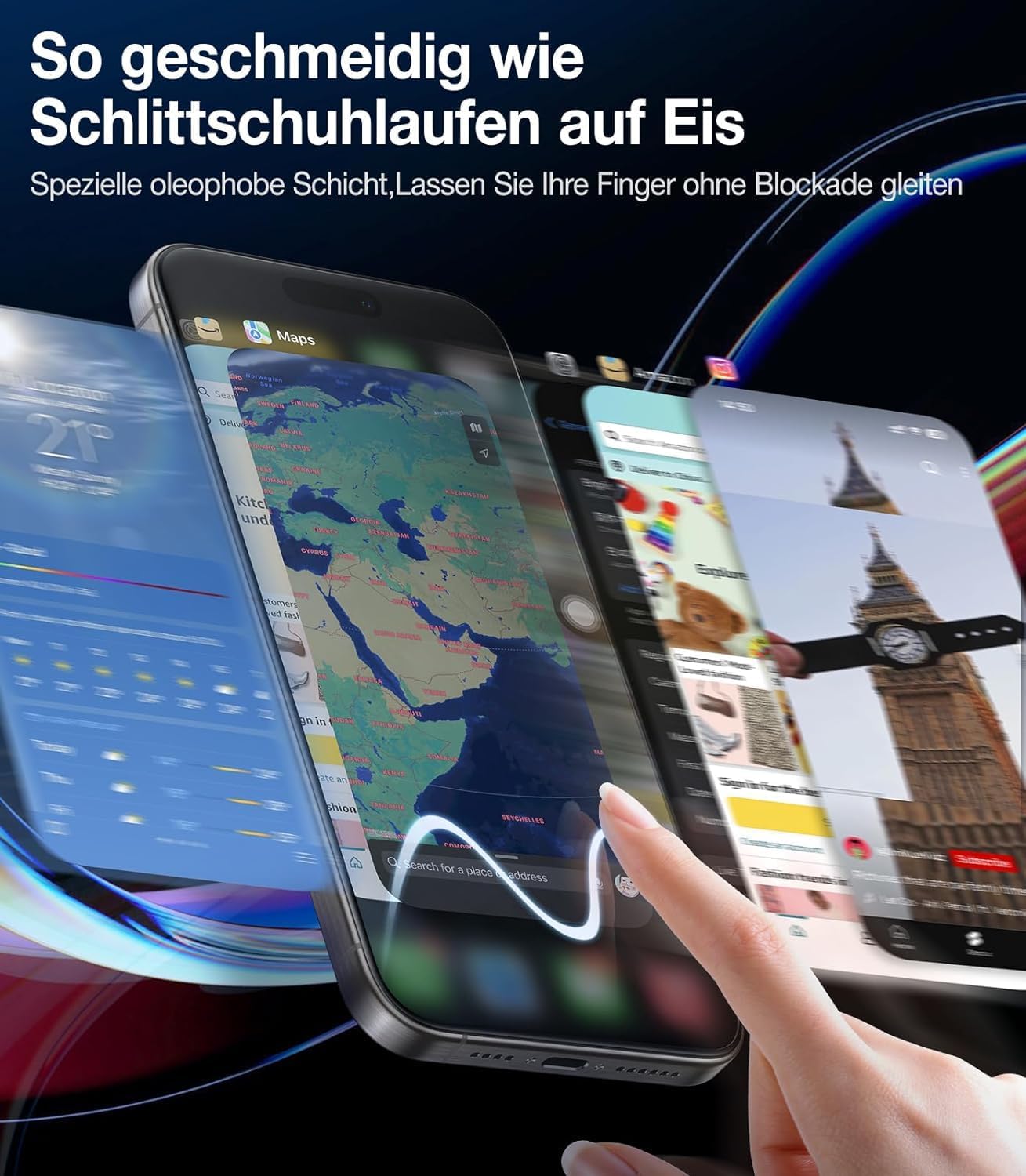 Thumbnail 6 de TORRAS Panzerglas-Schutzfolie für iPhone 12 / 12 Pro (9H+, Anti-Fingerabdruck, 2 Stück)