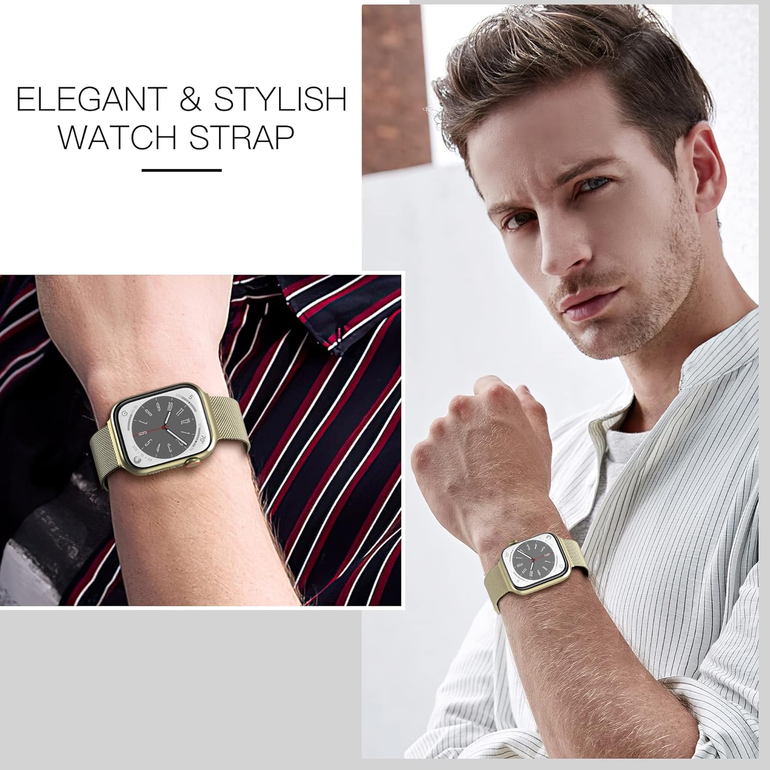 Thumbnail 5 de Higgs Metal Strap for Apple Watch – Magnetic Mesh Band, 38–49mm, for iWatch Series & SE
