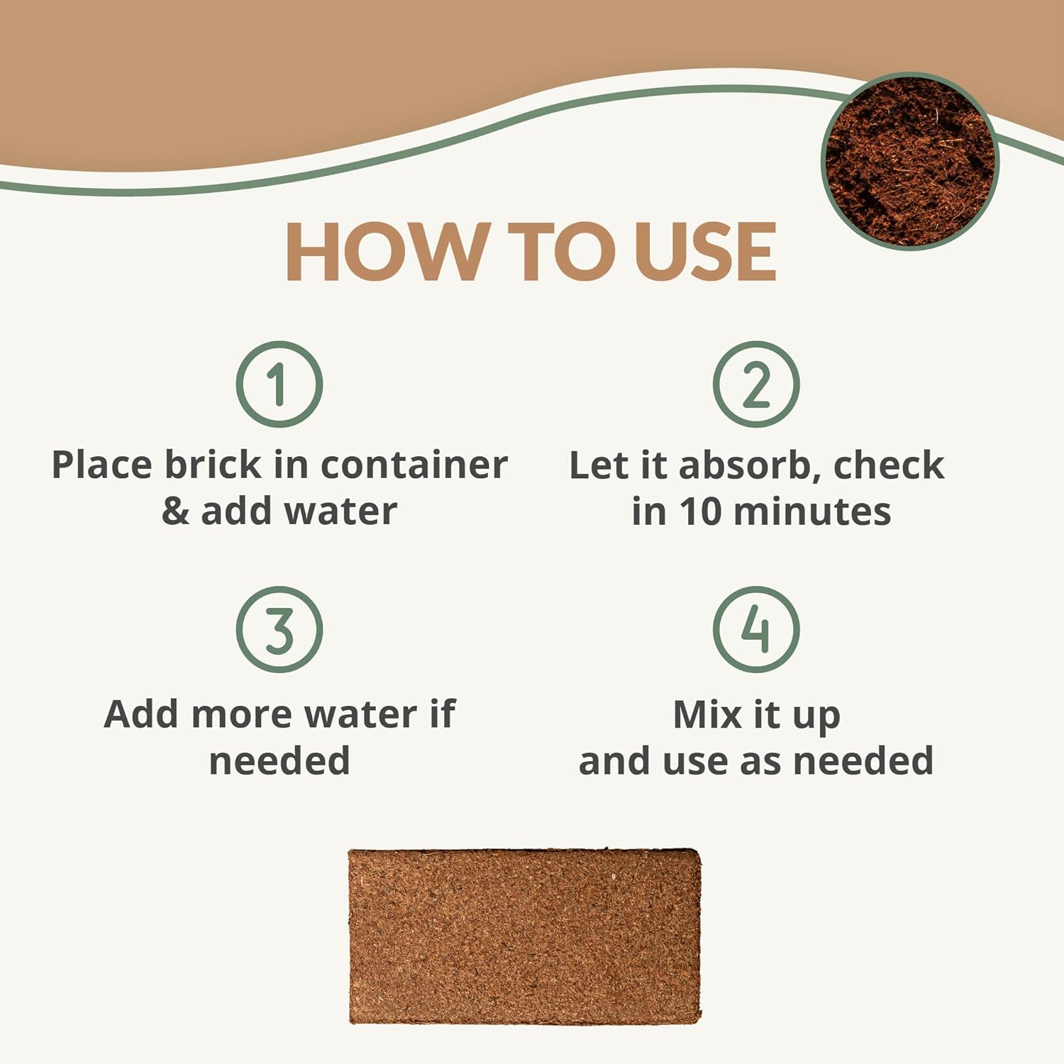 Detalle de Plantonix Coco Bliss Coco Coir Bricks, 650 g, 10-Pack, OMRI-Listed