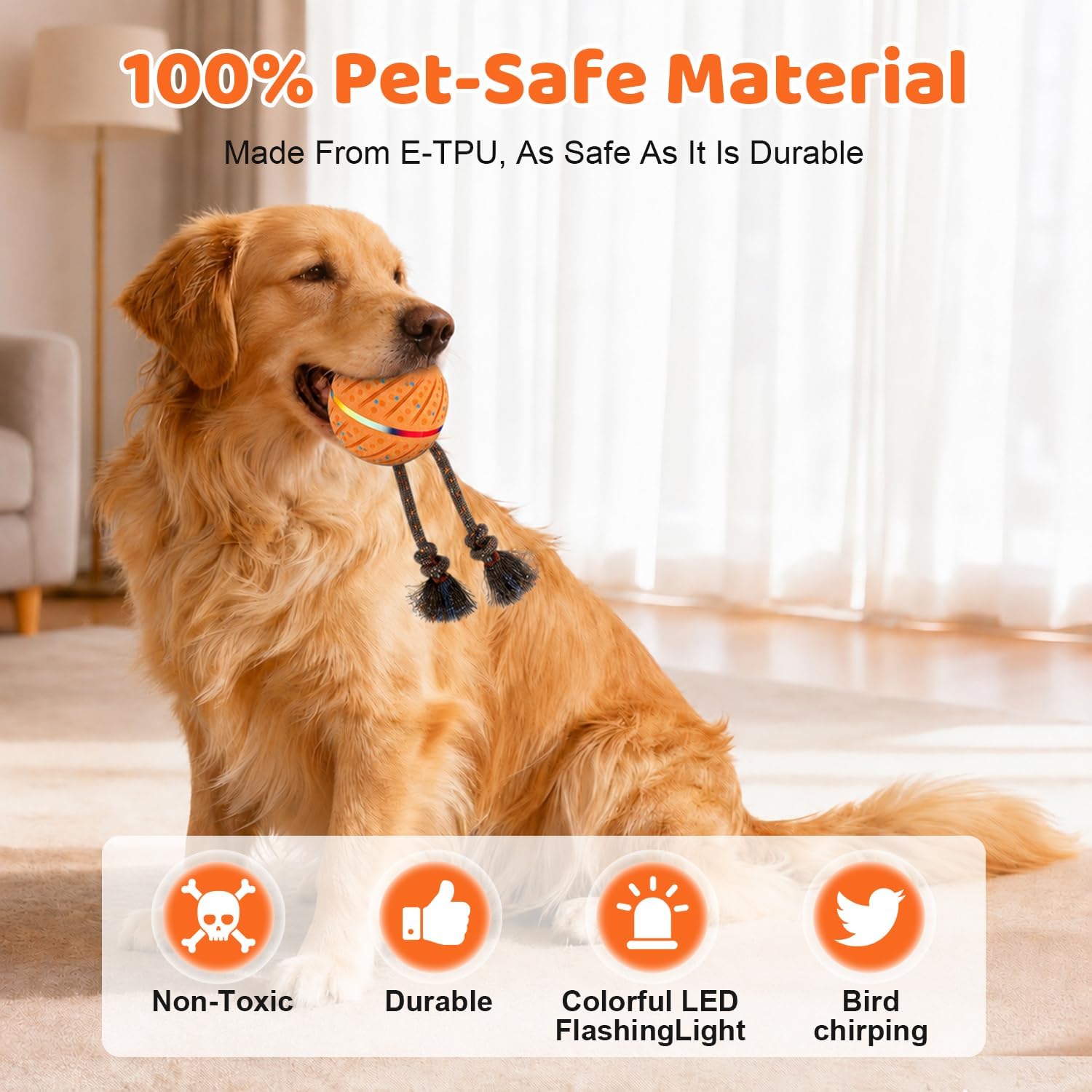 Detalle 1 de Interactive Dog Toy Ball, E-TPU