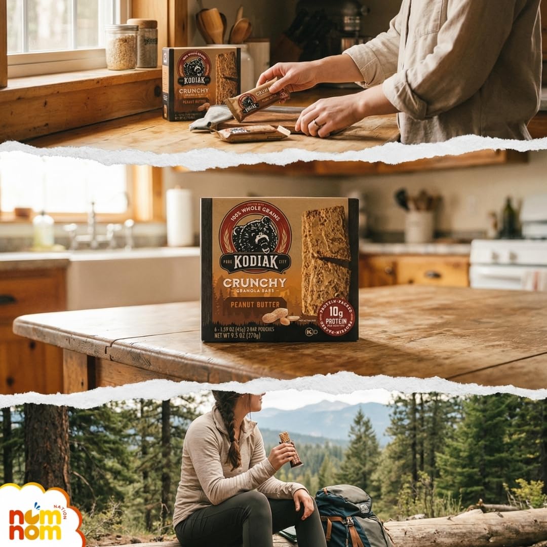 Detalle de Kodiak Peanut Butter Granola Bars, Pack of 6, 9.5 oz