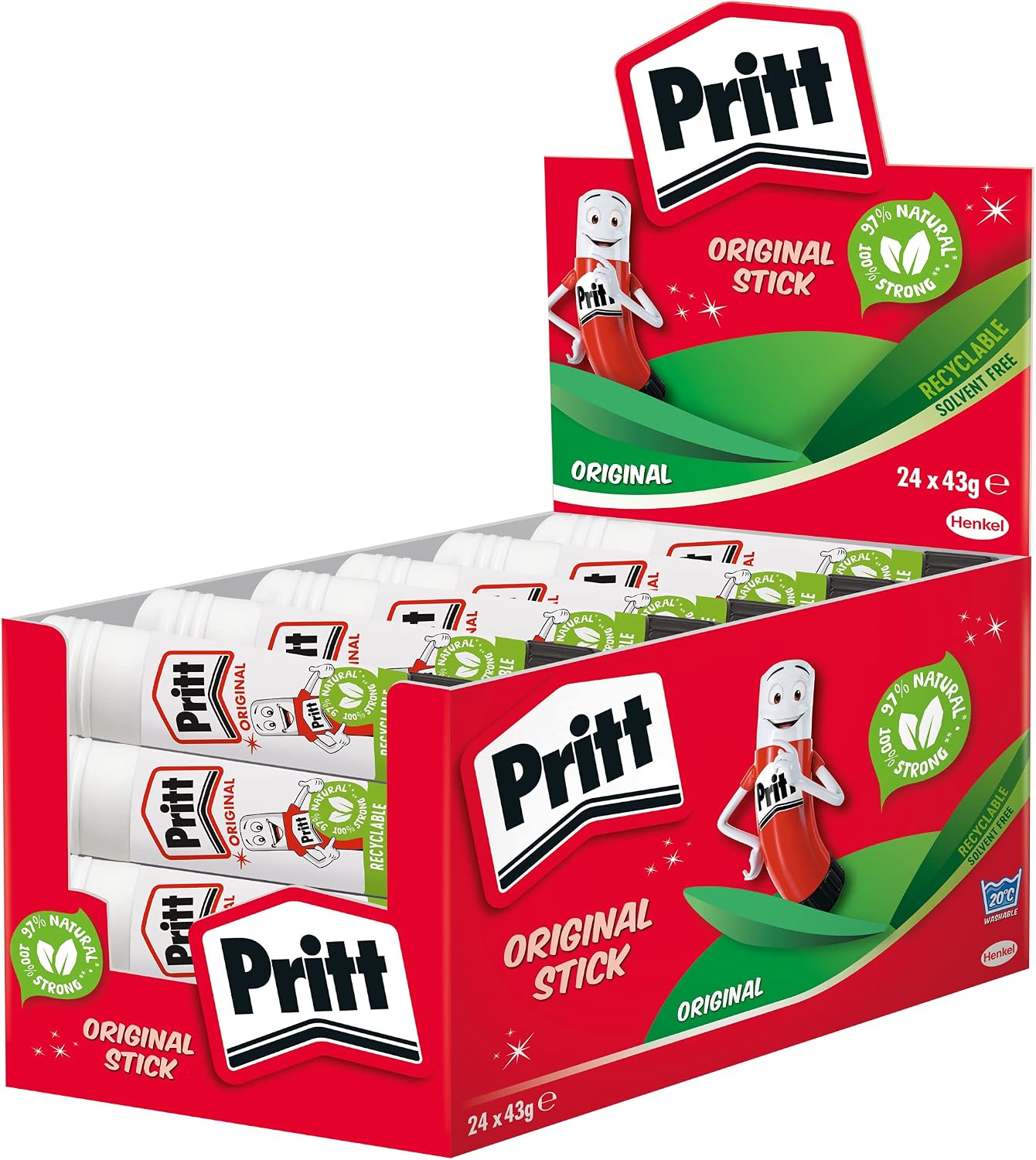 Detalle 2 de Pritt Glue Stick: Safe & Strong White Glue for Arts and Crafts (100 x 43g)