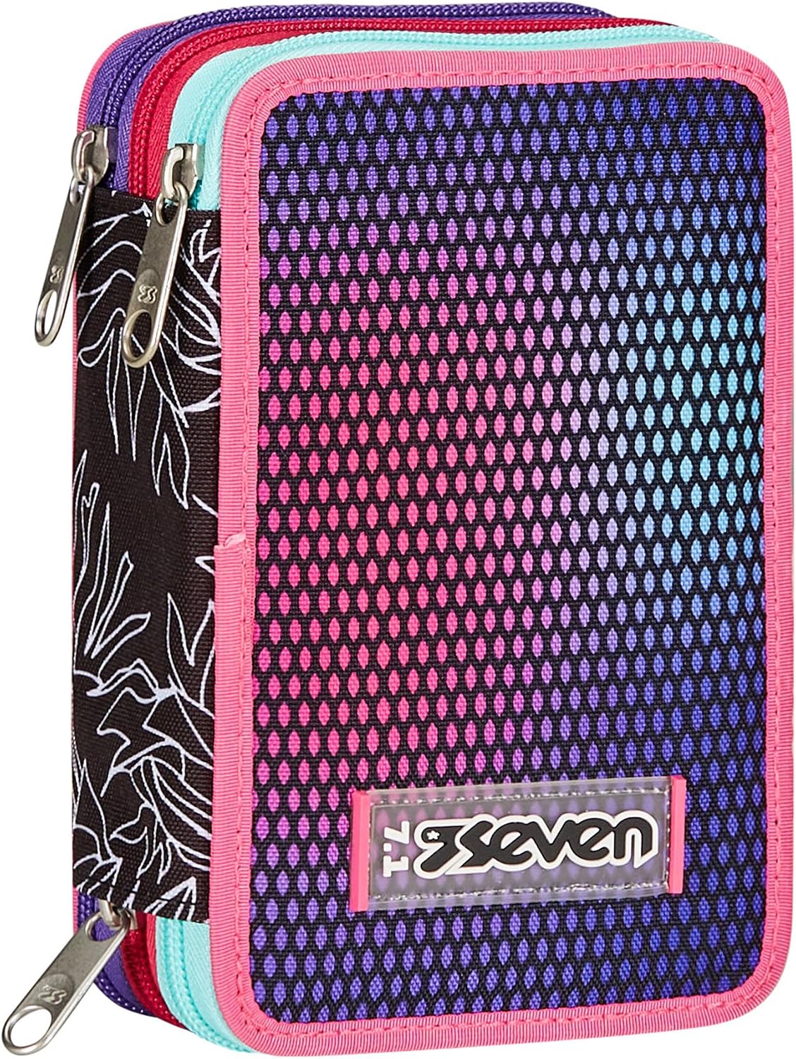 Seven Astuccio Scuola Elementare a 3 scomparti con Set di Penne, Pennarelli e Matite – Shadefull Girl