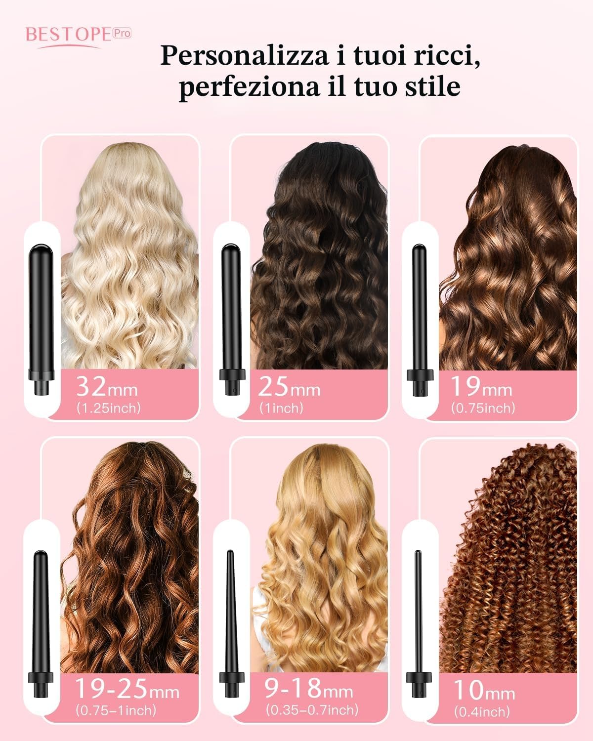 Detalle 2 de BESTOPE PRO 6-in-1 set per capelli 10–32 mm 🎀