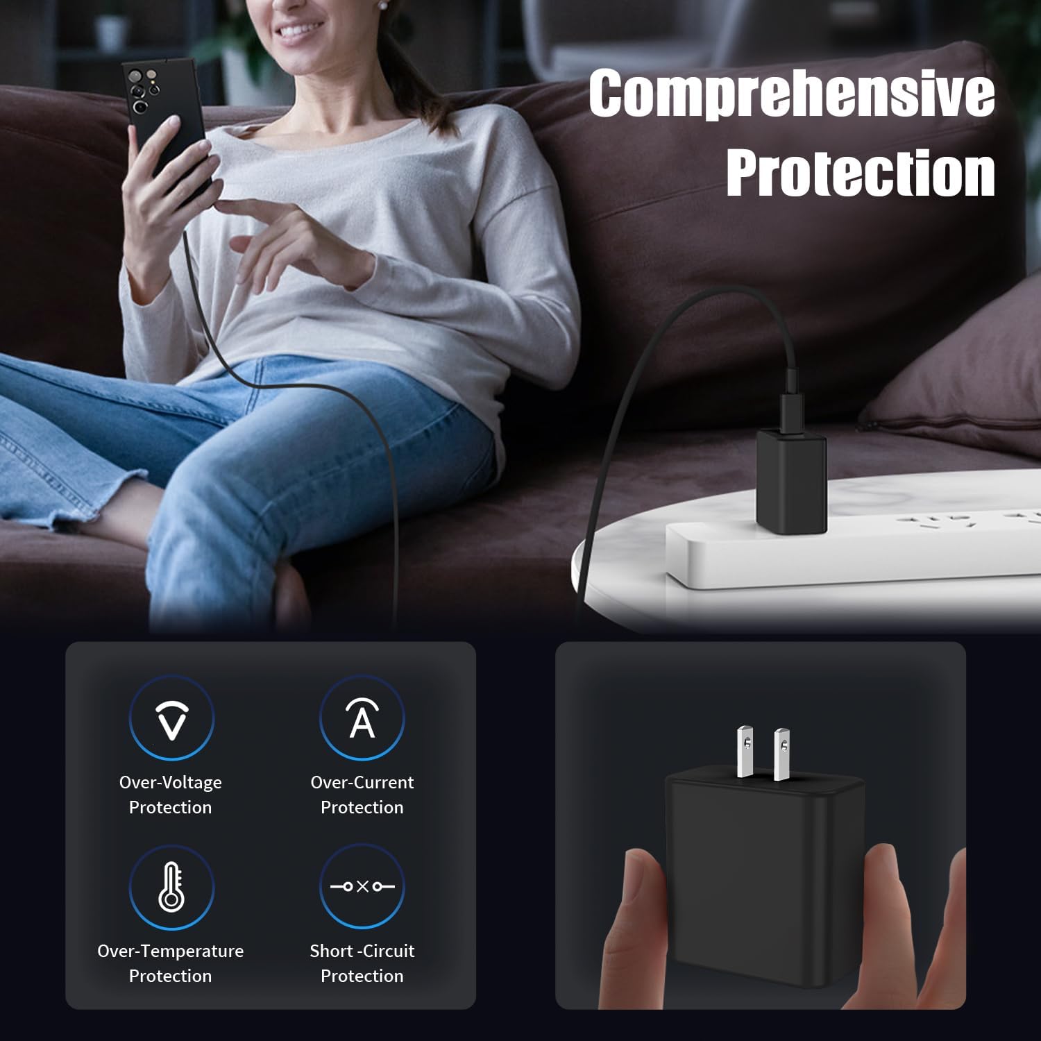 Detalle 2 de Samsung Galaxy S24 Ultra 3-pack USB-C charger with 6ft cable