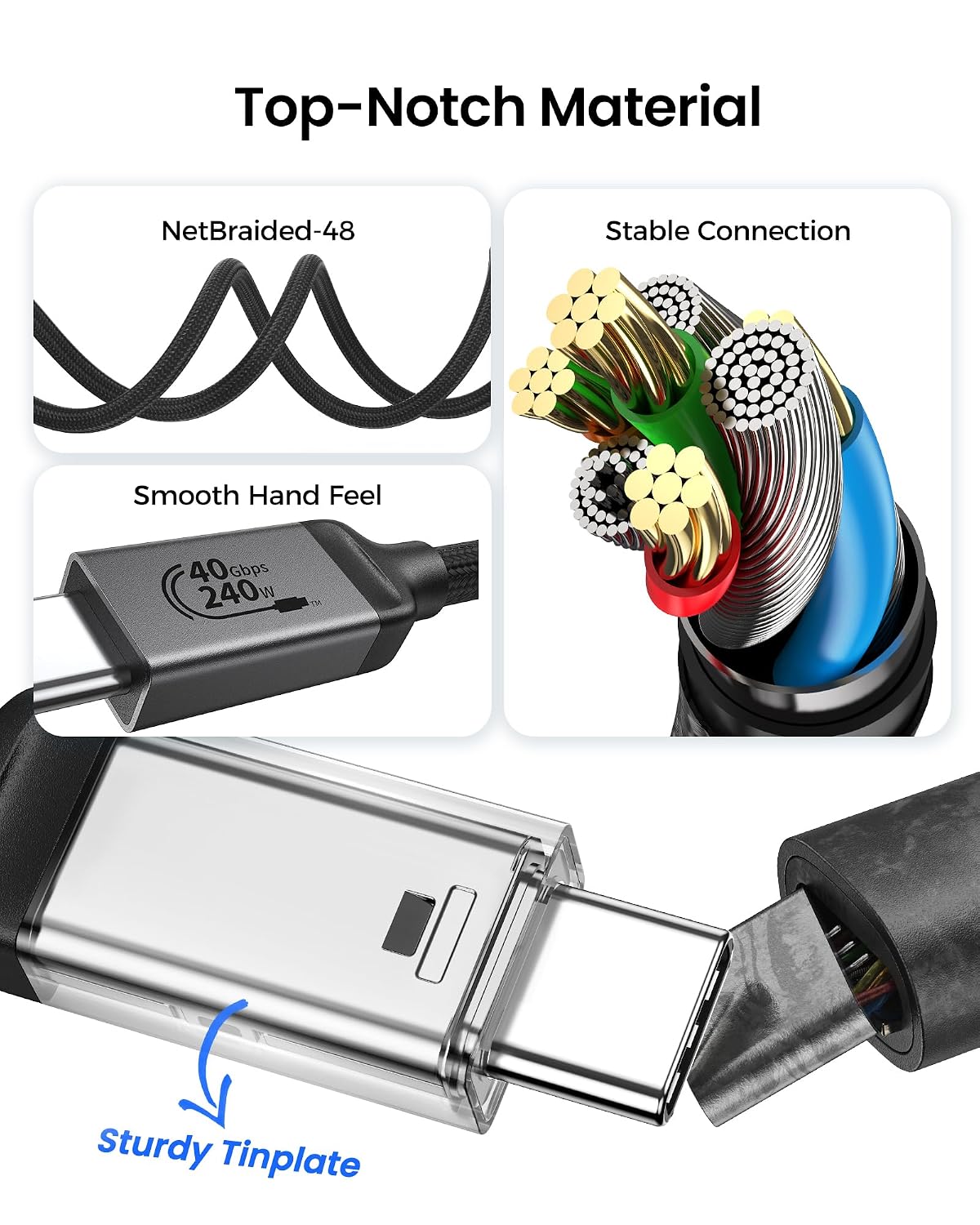 Thumbnail 4 de Silkland USB 4 Cable 3.3FT 40Gbps